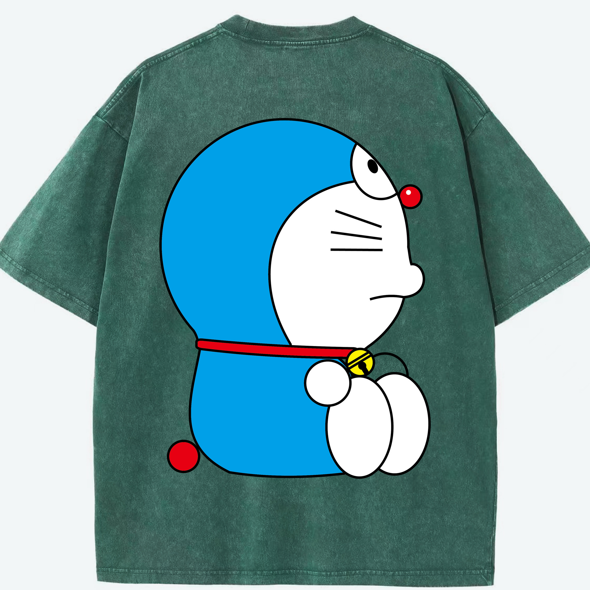 （画像用） ドラえもん Doraemon 綿100% ヴィンテージ風 半袖Tシャツ（背面プリント）